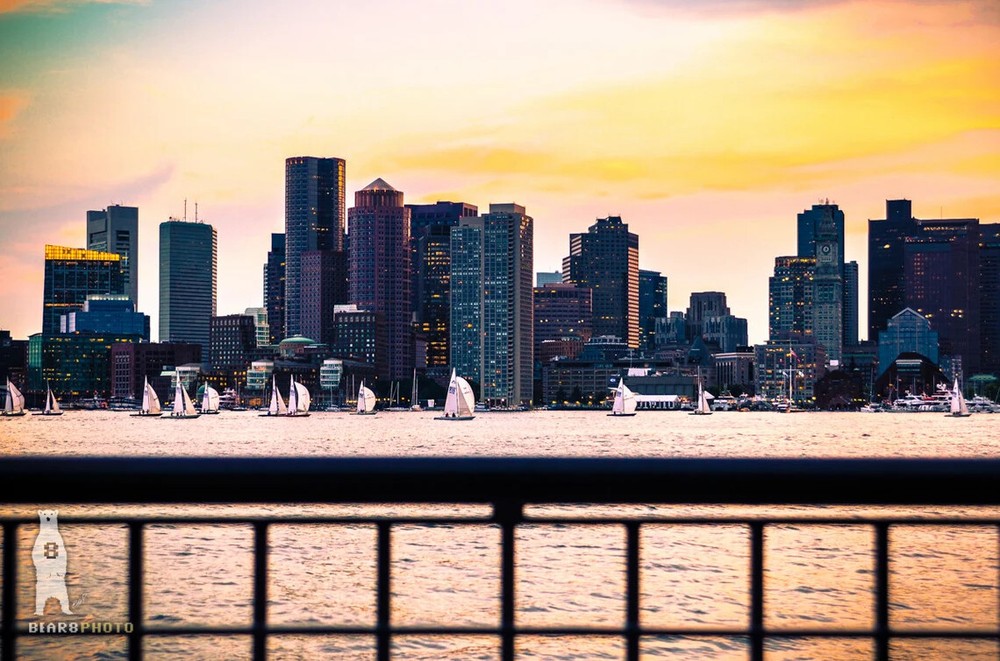 Boston Skyline Sunset – Fine Art Photography Prints – View from Pier’s Park