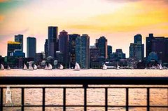 Boston Skyline Sunset – Fine Art Photography Prints – View from Pier’s Park