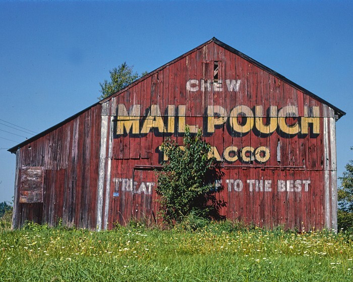 8×10 Vintage Photo of Storefront, Mail Pouch Barn, Route 30, Riceland, Ohio.
