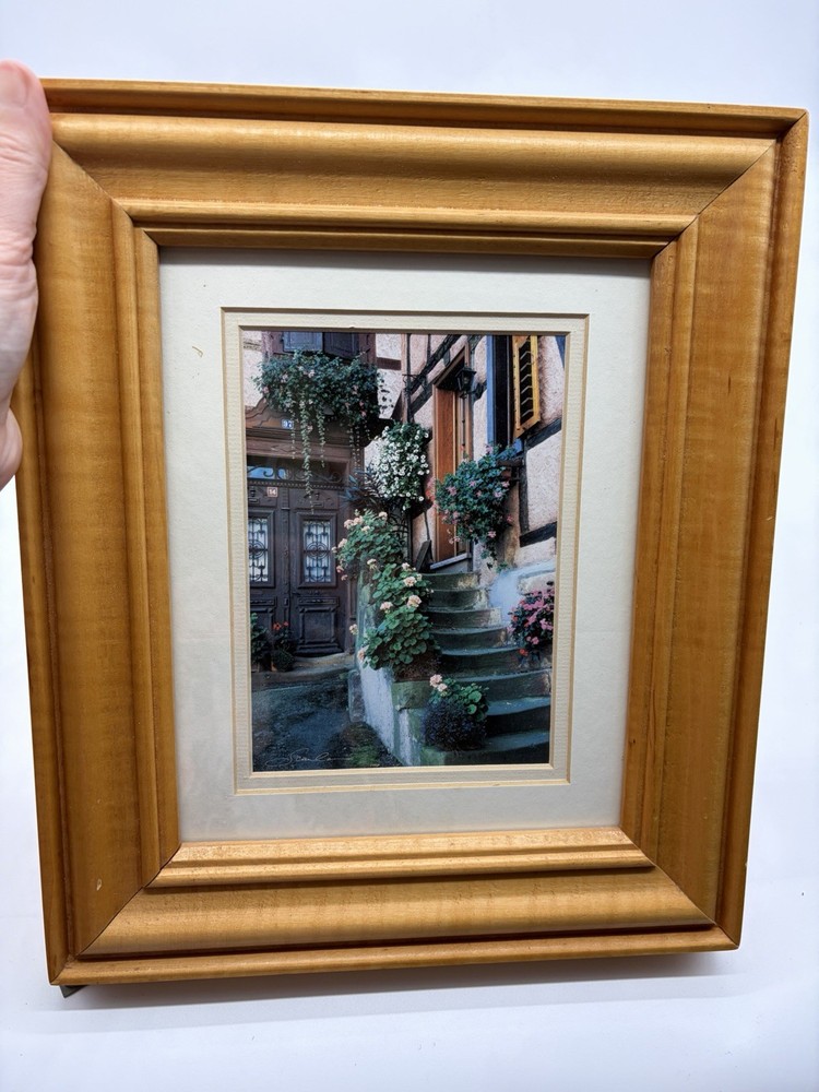 Scanlan Photo In Wood Matted Framed «Steps in Time» in Alsace, France