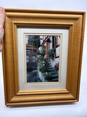 Scanlan Photo In Wood Matted Framed «Steps in Time» in Alsace, France