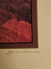 JAMES THOMSON SIGNED PRINT PHOTOGRAPH Clouds Over GRAND CANYON. 10″x 8″