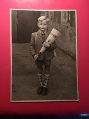 Old XL photo antique boy stockings school bag school boy school jacket old photo AK