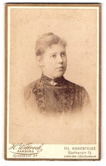 Photograph H. Wittrock, Hamburg, Speersort 5, Young Woman with Contemporary F