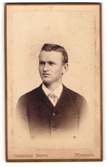 Photograph Christian Barth, Tübingen, Mr. Varels in suit, 1893