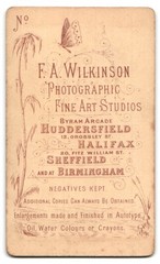 Photograph F.A. Wilkinson, Halifax, 20 Fitz William Street, Gentleman in Checkered A