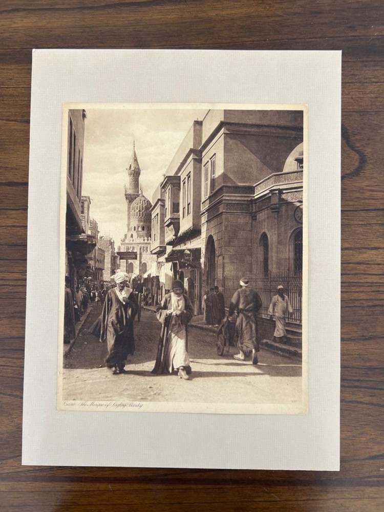 Lehnert and Landrock Antique Photo «The Mosque of Saghry Bardy» w/ Matt
