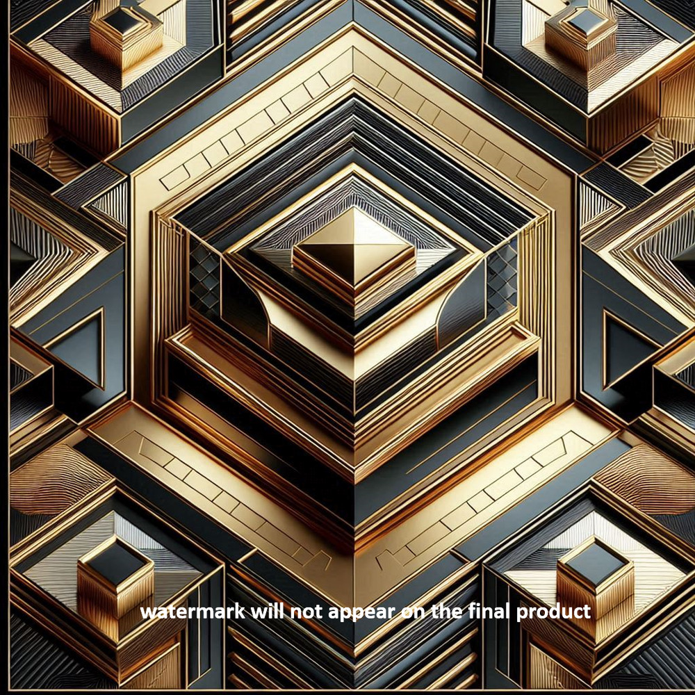 «A geometric pattern with a luxurious 3D effect, AI generated image/wallpaper