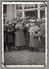 Photo 3x well-heeled family Herzel photo Hann. Coins 1940s (F1224)