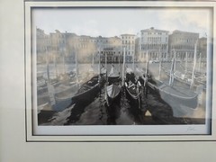 Jesse Kalisher Signature Series #5037 Gondolas on the Grand Canal W/ Authenticit