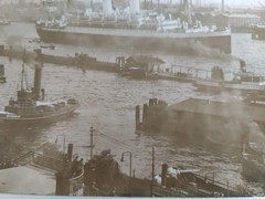 Hans Breuer Photography From 1927 Ship Monte Sarmiento Port Hamburg.