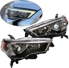 Headlight Assembly Compatible with 2014-2020 Toyota 4Runner Chrome Headlights, P