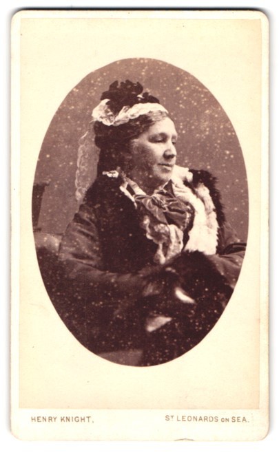 Photograph Henry Knight, St Leonards on Sea, Portrait Elderly Lady in Winterlic