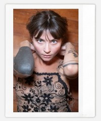 Art model Sawyer Instax Wide Photo Instant Film Print Signed By Artist