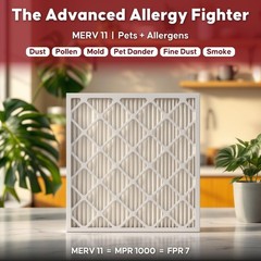 Aerostar 12x14x1 MERV 11 Pleated Air Filter, 6 Pack, AC Furnace Filters, HVAC…
