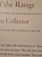 Law of the Range: Portraits of Old-time Brand Inspectors by Stephen Collector