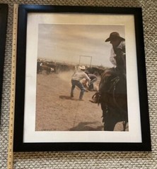 Pair Of Framed Ranch Branding Photo Prints. “06 Ranch, Photographed By Caruth”