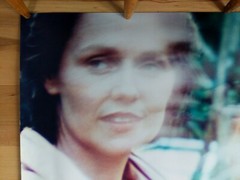 30″ X 40″ Blue art Photograph Of Rachael Blake lady smoking In Lantana