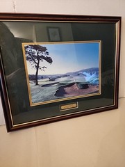 PEBBLE BEACH The Eighteenth Hole. Professionally Framed Picture. 17 & 1/2 X 22