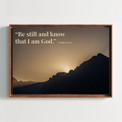 Christian Wall Art | Psalm 46:10 “Be Still and Know” 8X10 Print