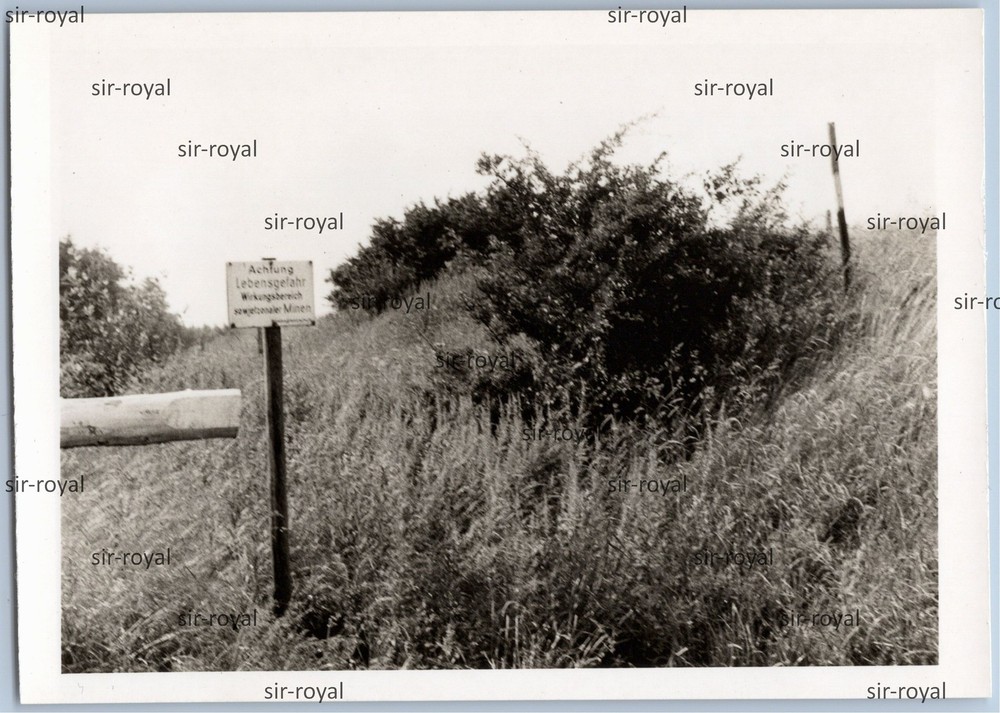 Zone border in the Rhön 1968-Federal Republic of Germany GDR-1960s-photo 11x8cm