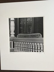 BRUCE BLUM Matted & SIGNED B&W Photo Print (10″X10″)-«Porch & Skeleton»