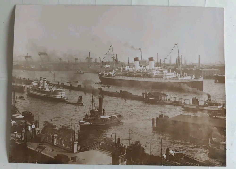 Hans Breuer Photography From 1927 Ship Monte Sarmiento Port Hamburg.