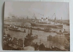 Hans Breuer Photography From 1927 Ship Monte Sarmiento Port Hamburg.