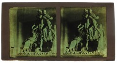 Italy Bull Farnese Museum Naples c1858 Photo Stereo Diorama Vintage