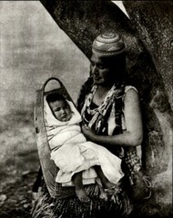 1972 Original Edward Curtis Hupa Mother & Child Art Photo Gravure
