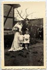 Portrait Famille Wedding Military German – Lot of 4 Photo Antique An. 1940