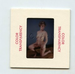 Org Camera Club Nude 1960s 35mm Slide / Negative- Endowed Skinny Woman- Hairdo 3
