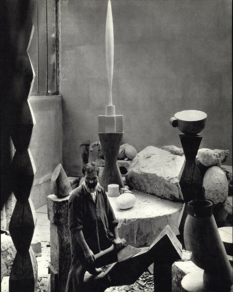 1927 1963 Brancusi Sculpture Studio Paris Edward Steichen Art Photo 11×14