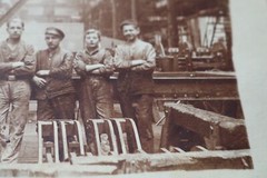 Old photo – group of boys, apprentices??? machine fitter?? 1910-20 ?