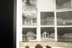 Photo Negative Bundle View Lugano Switzerland Advertising Sign Lake Building House Lot