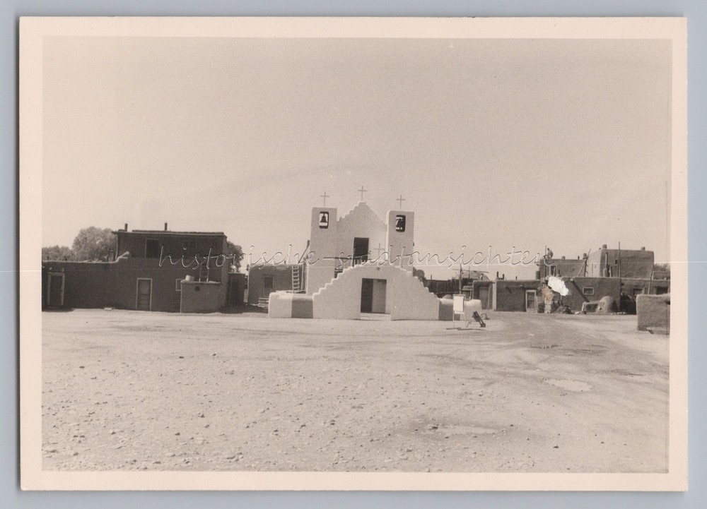 Taos Pueblo New Mexico USA 1964 – World Heritage Church Building – Photo 1960s