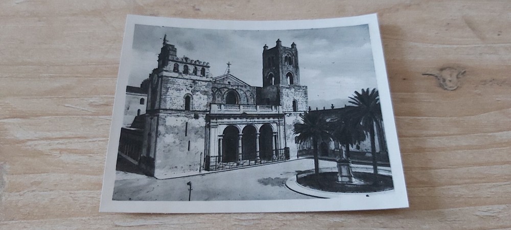 vintage b/w LEPORELLO PHOTO ITALY MONREALE LA CATTEDRALE