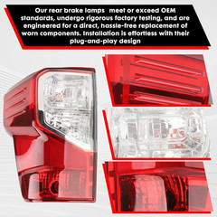 Tail Light Assembly with Bulbs Compatible with Nissan Titan/Titan XD | Left Driv