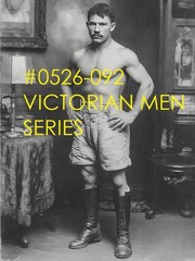 VINTAGE MALE PORTRAIT #0526-092 -victorian fighting men series -freeShipUS