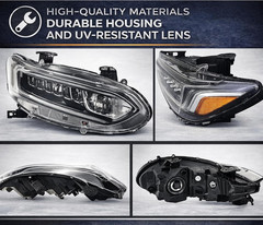Alligator Auto Headlight Assembly Replacement for Honda Accord 2018-2021 EX-L, E