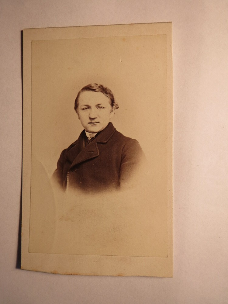 Wilhelm Ehlers from Celle 1866 as a young man portrait/CDV