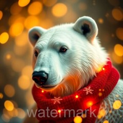 Digital Image Picture Photo Wallpaper Background Santa polar bear Art Christmas