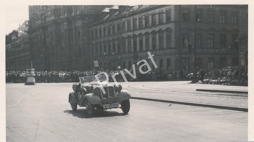 Photo 1930 Vehicle Special Look Munich Sports Car Cabriolet Ludwigstraße