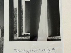 Framed Lot of 2 Black White Photographs of Sculptures at Laumeier Sculpture Park