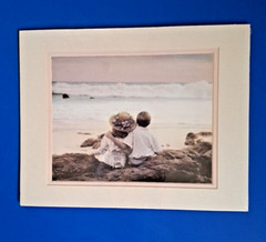 Kathleen Francour «Seaside Romance» 11×14 Matted Art 1992 Lithograph In Plastic