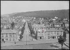 Old Black And White Photo Glass Plate 13X18 Cm, City In France