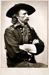 1875 General George Custer Mechanical Cabinet Card Photo REPRODUCTION -BRAND NEW