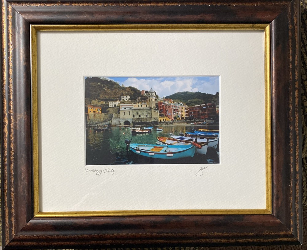 Vernazza Framed Photo-4” X 6” Photo 11.75” X 10.75” Frame Matted And Glass