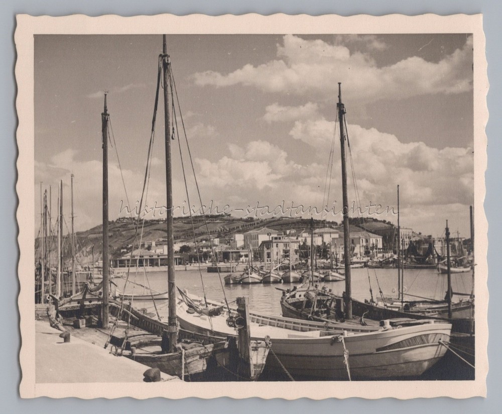 Gabicce Mare Riviera Umbria Italy 1956 – Fishing Boats – Vintage Photo 1950s
