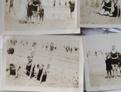 4x Photo 1931 Girl Girl Boy Harbor Beach Boston USA Vintage G2